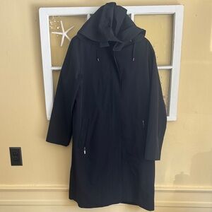 Gallery Black Coat with detachable Hood